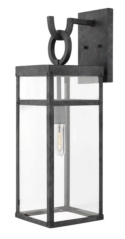Hinkley Aged Zinc 25 in. 100W 1-Light Outdoor Wall Lantern 