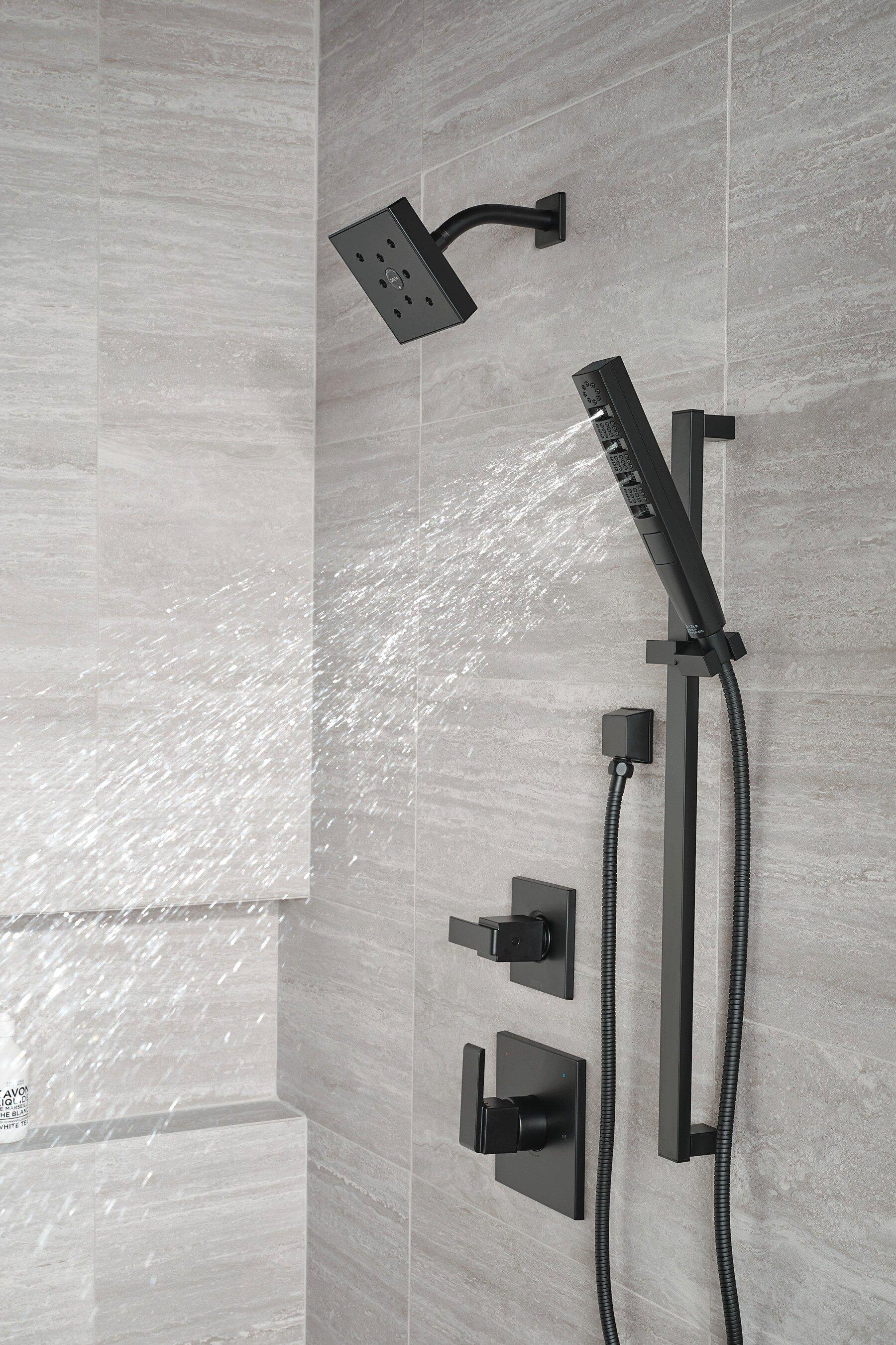Delta Faucet Matte Black 1/2 in. FNPT x MNPSM Solid Brass Elbow 