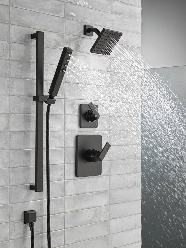 Delta Faucet Matte Black 1/2 in. FNPT x MNPSM Solid Brass Elbow 