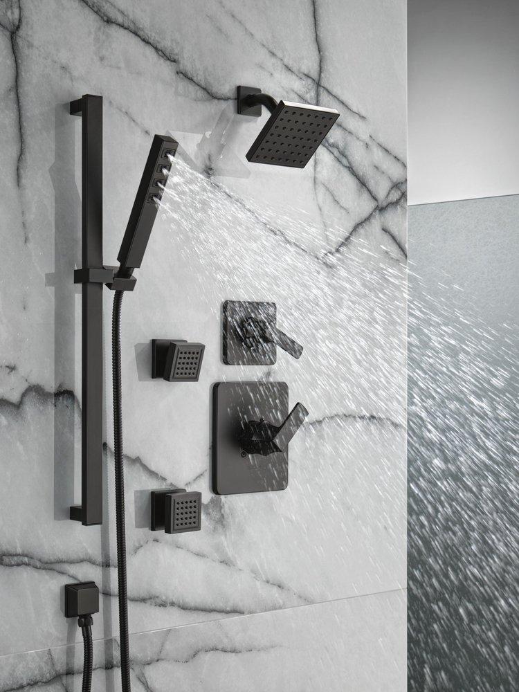 Delta Faucet Matte Black 1/2 in. FNPT x MNPSM Solid Brass Elbow 