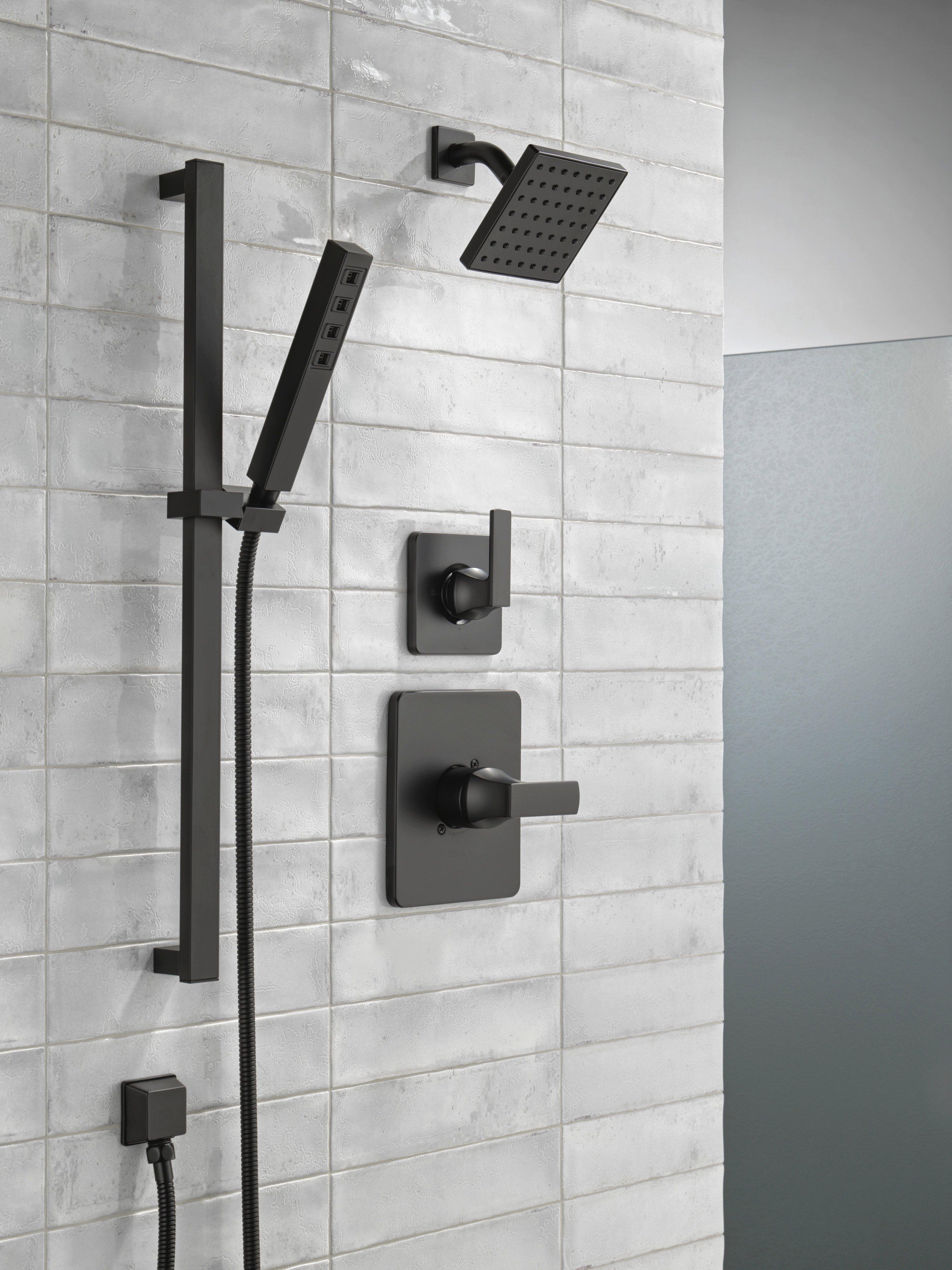 Delta Faucet Matte Black 1/2 in. FNPT x MNPSM Solid Brass Elbow 