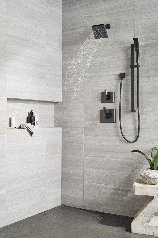 Delta Faucet Matte Black 1/2 in. FNPT x MNPSM Solid Brass Elbow 