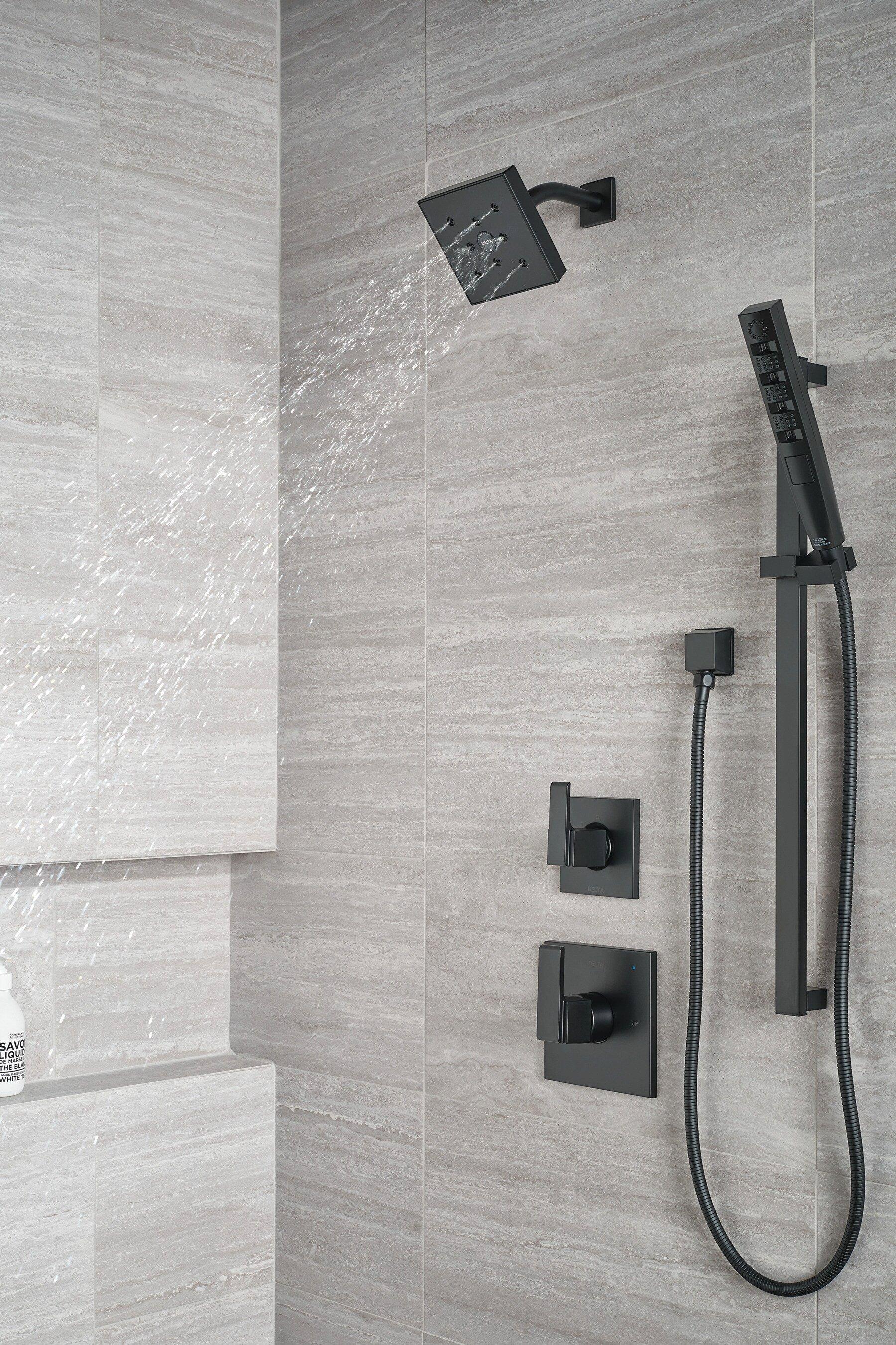 Delta Faucet Matte Black 1/2 in. FNPT x MNPSM Solid Brass Elbow 