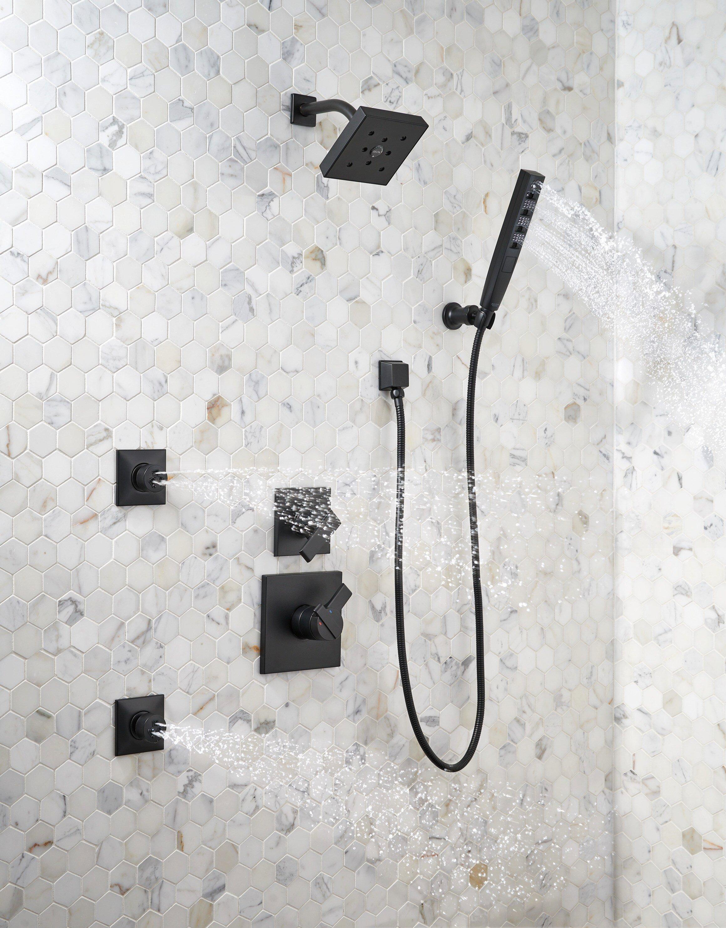 Delta Faucet Matte Black 1/2 in. FNPT x MNPSM Solid Brass Elbow 