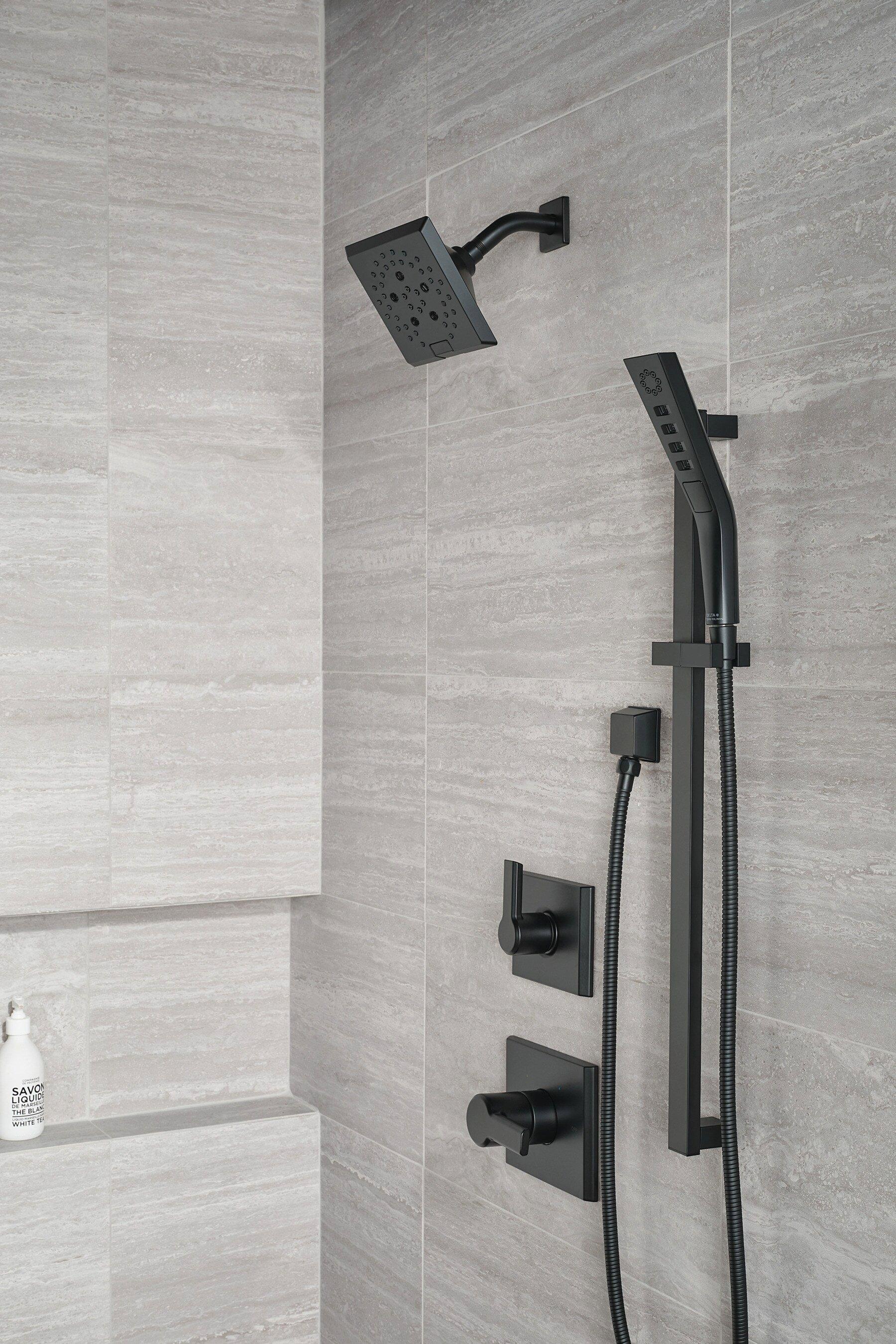 Delta Faucet Matte Black 1/2 in. FNPT x MNPSM Solid Brass Elbow 