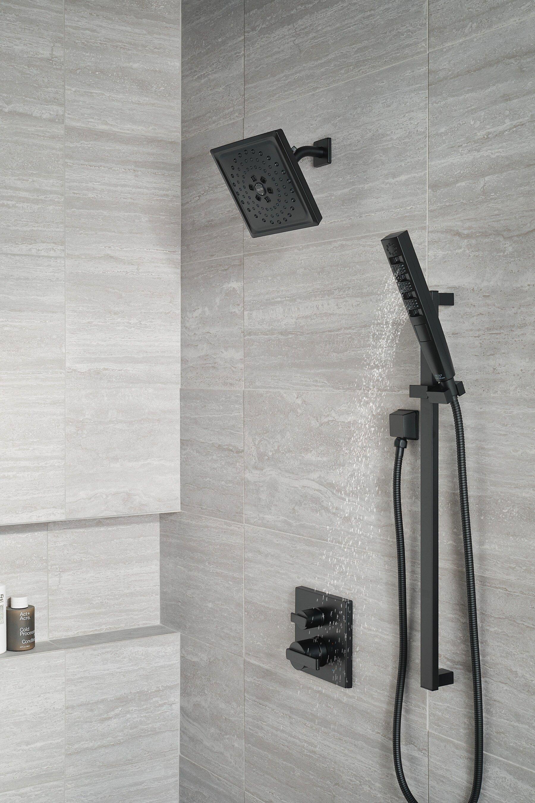 Delta Faucet Matte Black 1/2 in. FNPT x MNPSM Solid Brass Elbow 