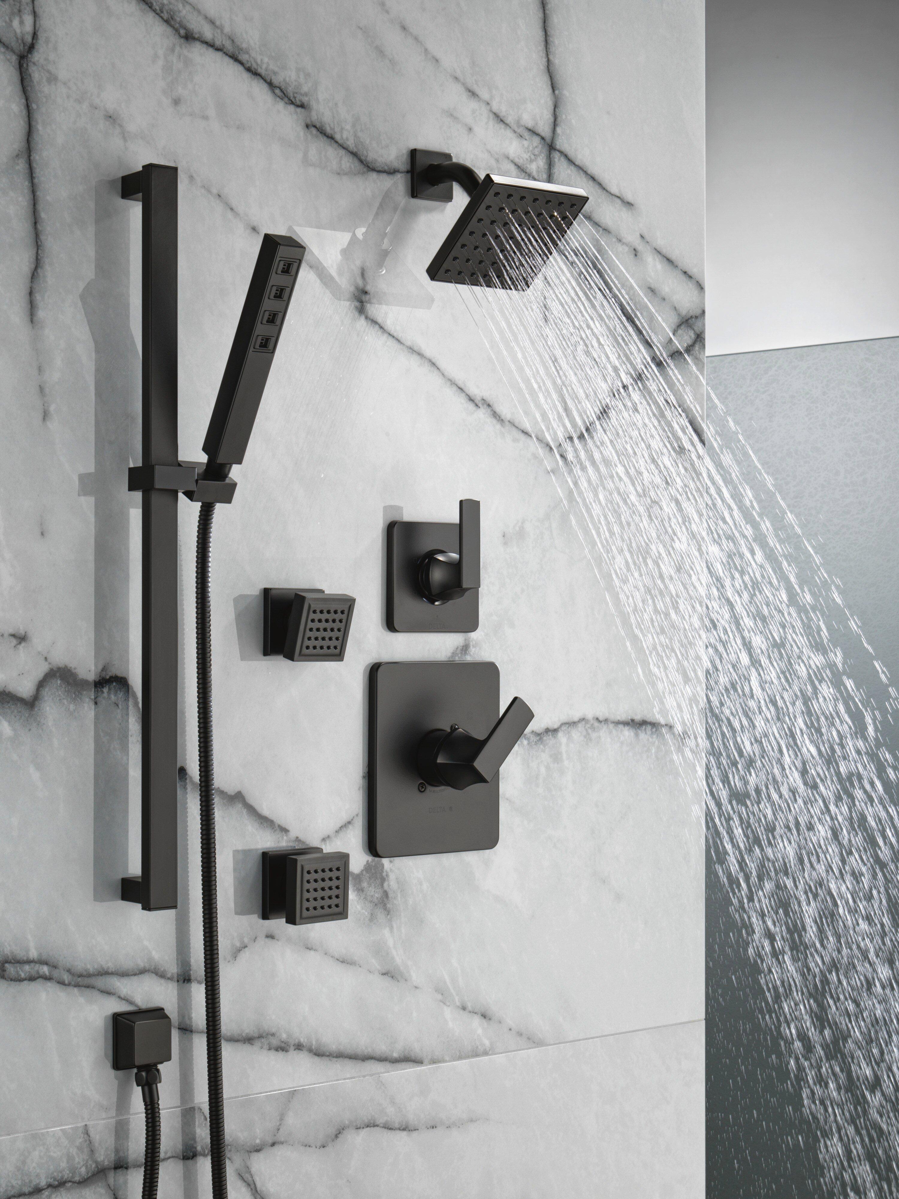 Delta Faucet Matte Black 1/2 in. FNPT x MNPSM Solid Brass Elbow 