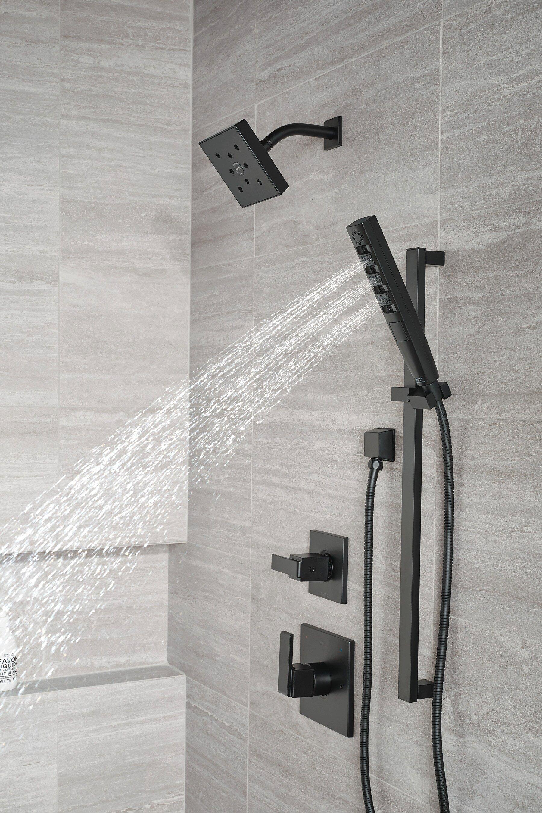 Delta Faucet Matte Black 1/2 in. FNPT x MNPSM Solid Brass Elbow 