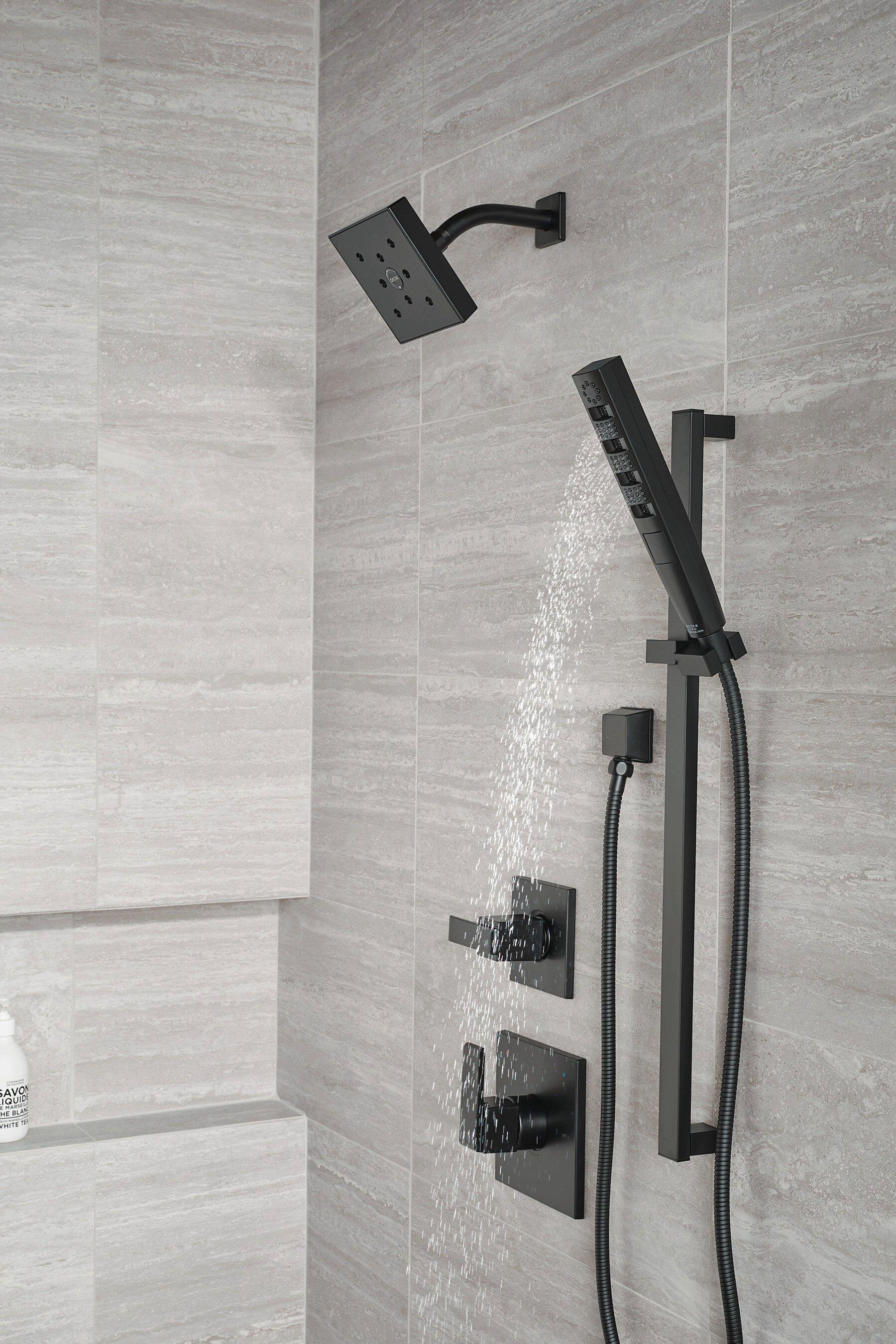 Delta Faucet Matte Black 1/2 in. FNPT x MNPSM Solid Brass Elbow 