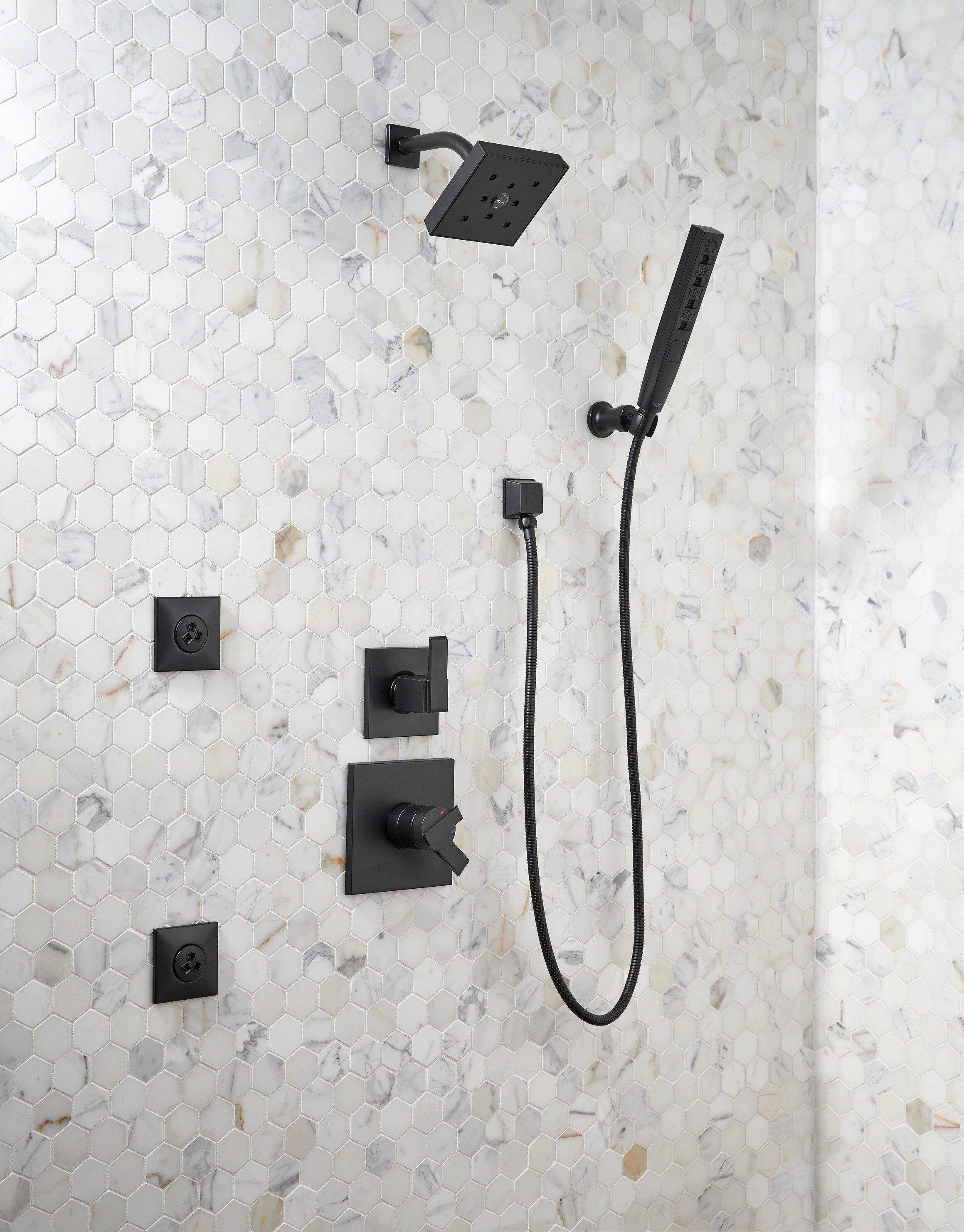 Delta Faucet Matte Black 1/2 in. FNPT x MNPSM Solid Brass Elbow 