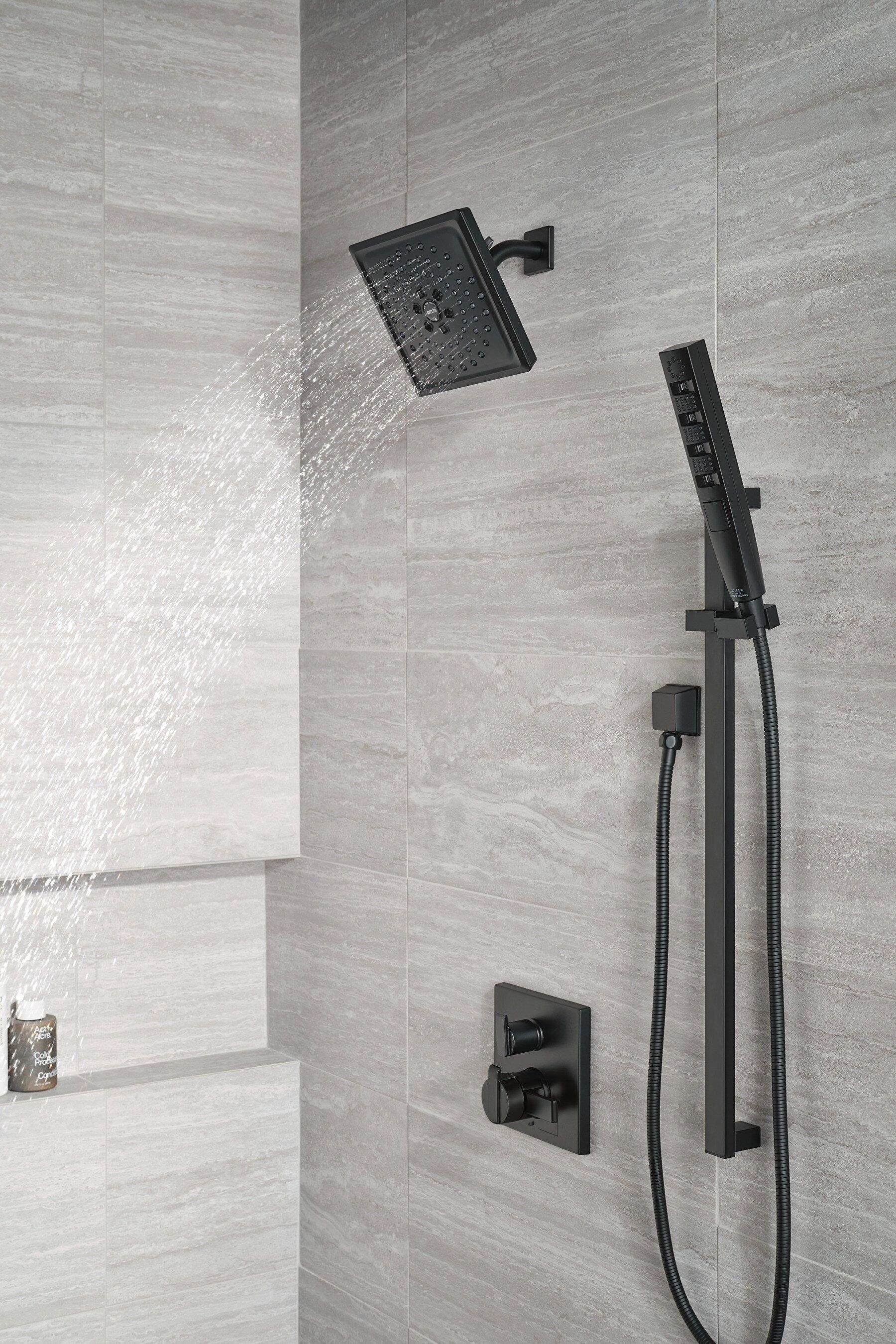 Delta Faucet Matte Black 1/2 in. FNPT x MNPSM Solid Brass Elbow 