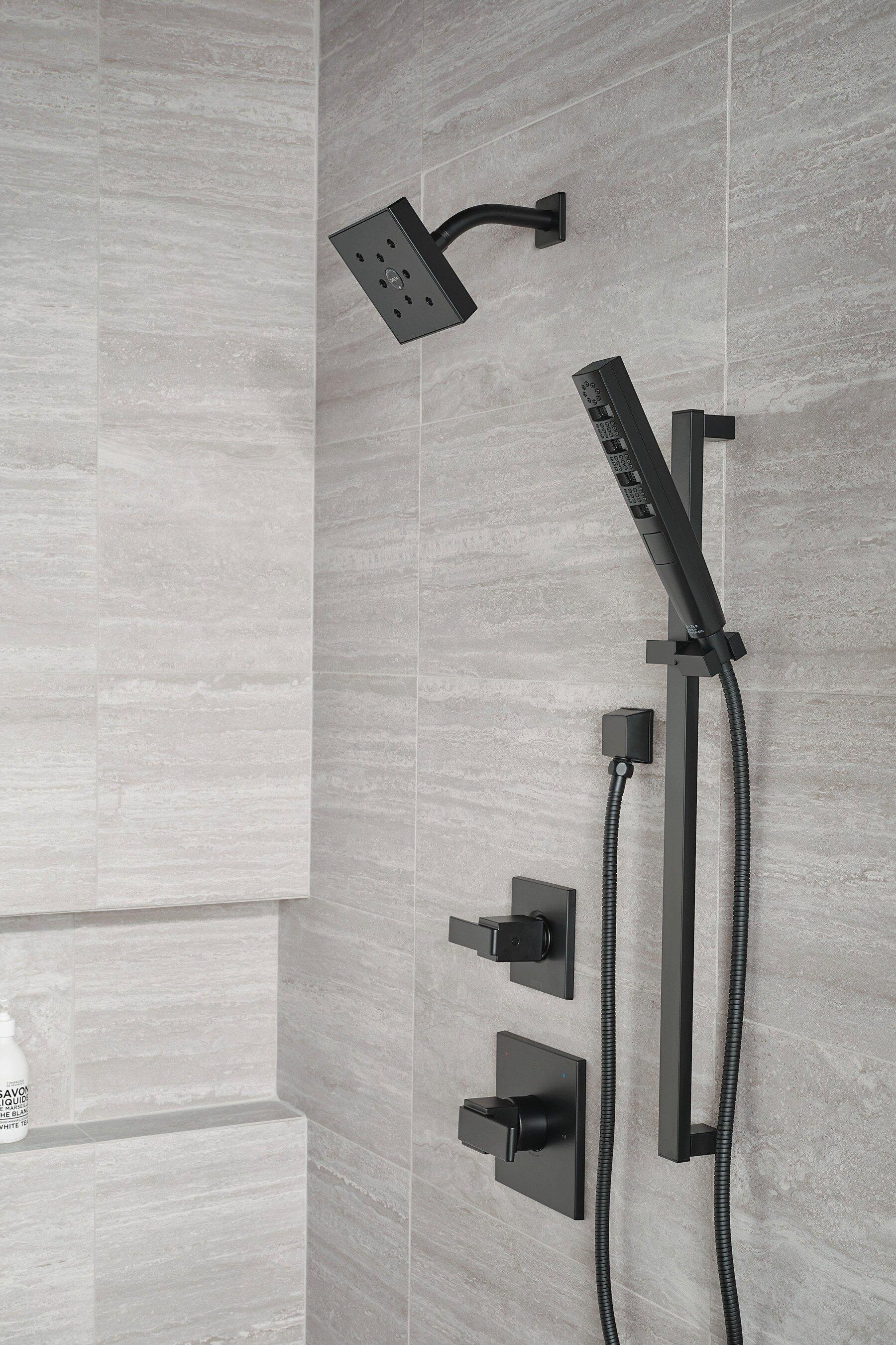 Delta Faucet Matte Black 1/2 in. FNPT x MNPSM Solid Brass Elbow 