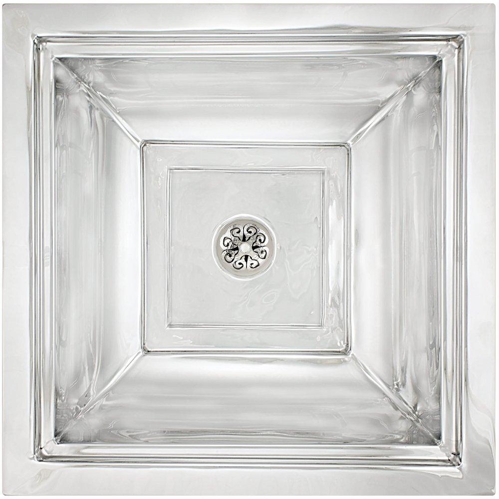 Linkasink Polished Stainless Steel 16 x 16 in. Drop-in and Undermount Metal Bar Sink 