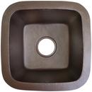16-1/2 x 16-1/2 in. Drop-in and Undermount Hammered Copper Bar Sink in Dark Bronze