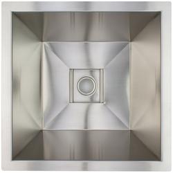 16 x 16 in. Drop-in and Undermount Stainless Steel Bar Sink in Satin Stainless Steel