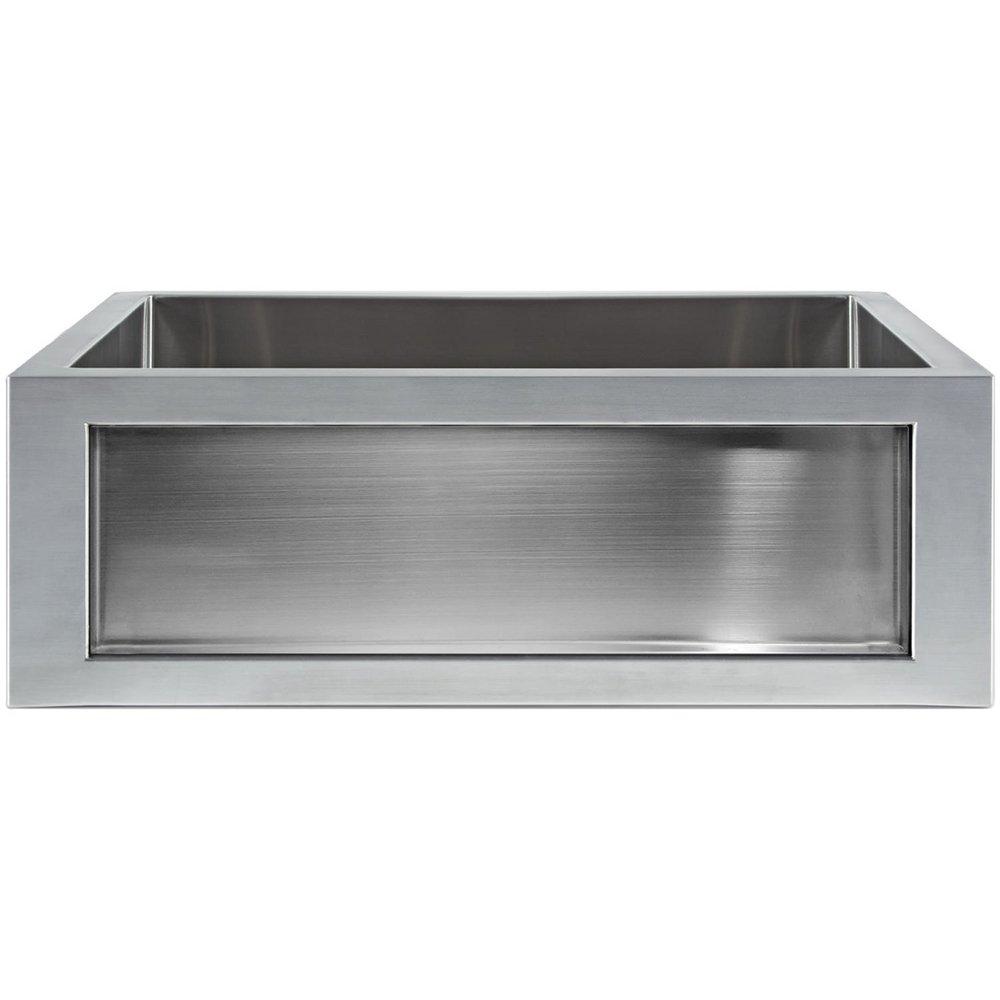Linkasink Satin Stainless Steel 30 x 20 in. Stainless Steel Single Bowl Farmhouse Kitchen Sink 