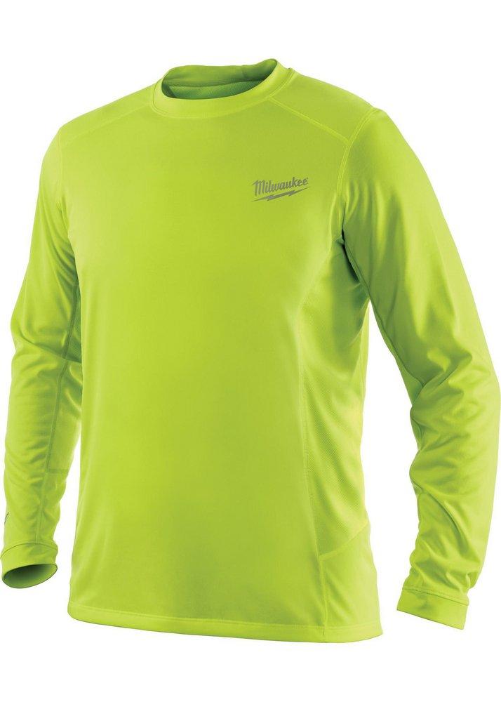 Milwaukee&reg; High Visibility Yellow Grey Light Weight Performance Long Sleeve Shirt 
