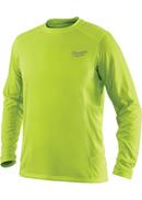 Milwaukee&reg; High Visibility Yellow Grey Light Weight Performance Long Sleeve Shirt 