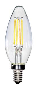 3.5W C11 LED Bulb Candelabra E-12 Base 2700 Kelvin 360 Degree Dimmable 120V with Clear Glass
