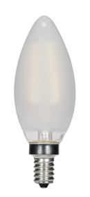 SATCO Warm White C11 Dimmable LED Light Bulb with Candelabra Base 
