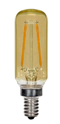 15W 3-1/5 in. T6 LED Light Bulb with a Candelabra E-12 Base Dimmable in Amber