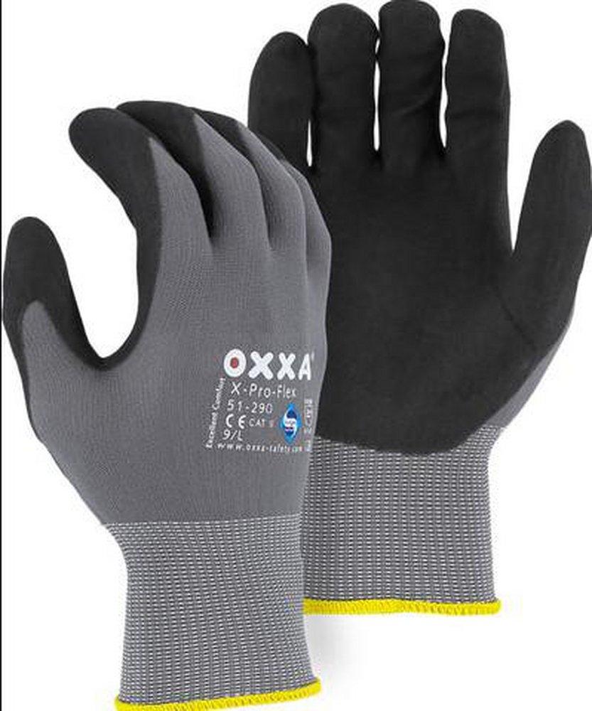 Majestic Glove Grey Spandex, Plastic, Foam and Rubber Palm Gloves 