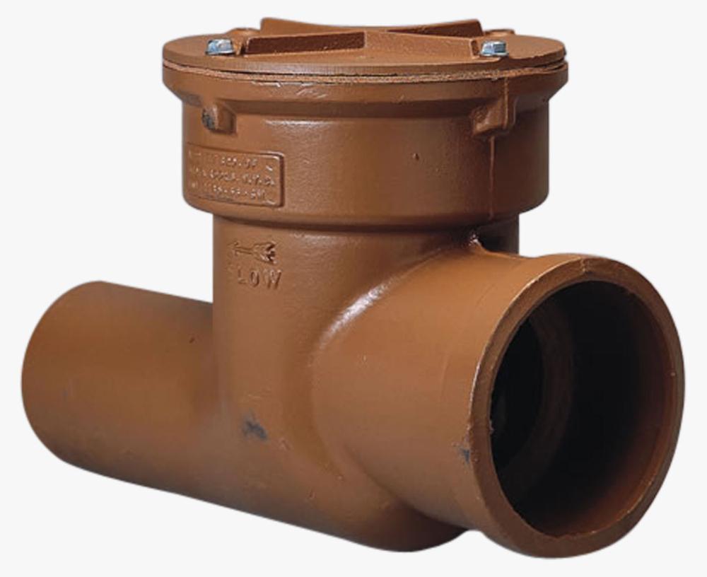 Jay R. Smith Cast Iron No Hub Backwater Valve 