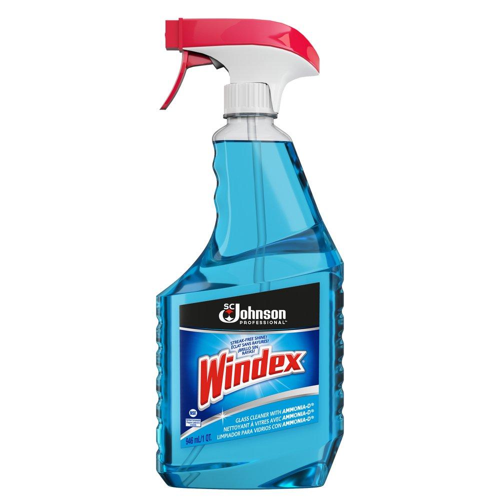 Windex Blue Floral Scent Trigger Sprayer Glass Cleaner 