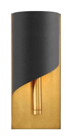 60W 1-Light Candelabra E-12 Wall Sconce in Heritage Brass