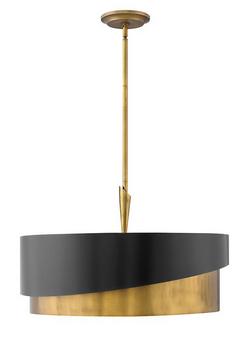 60W 5-Light Candelabra E-12 Incandescent Chandelier in Heritage Brass