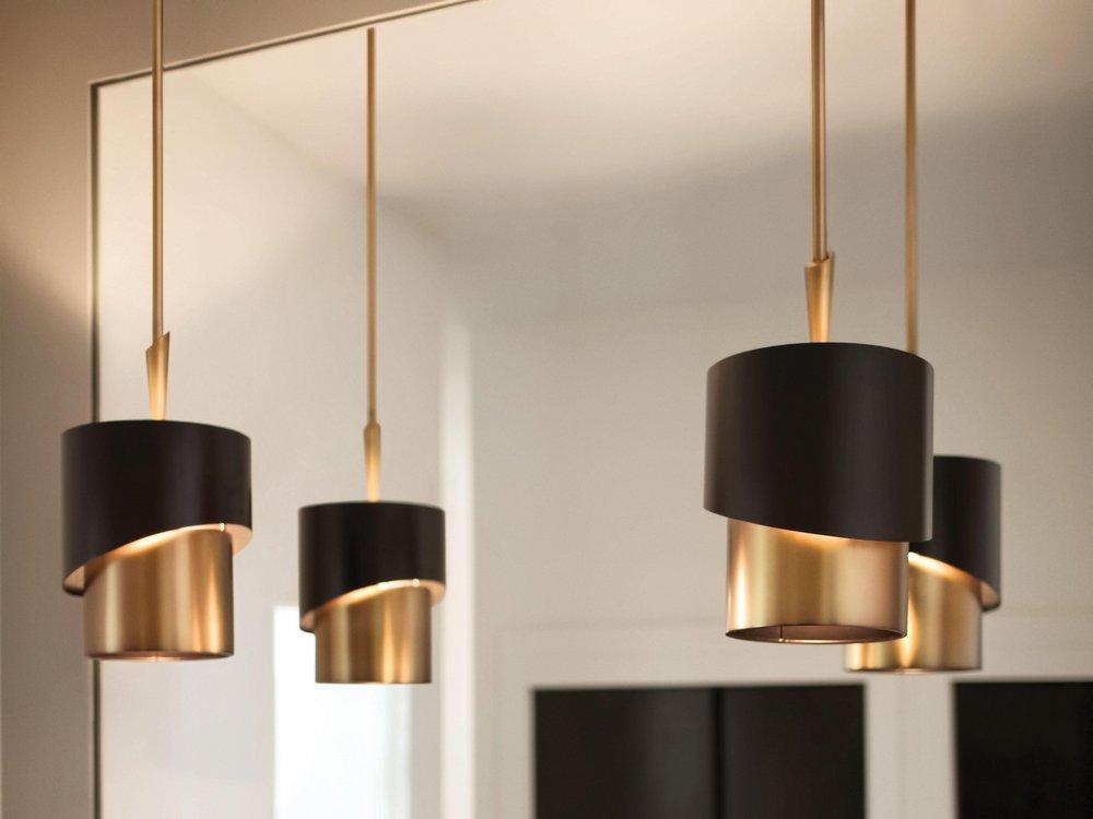 Fredrick Ramond Heritage Brass/Satin Black 10 in. 100W 1-Light Medium E-26 Incandescent Pendant 