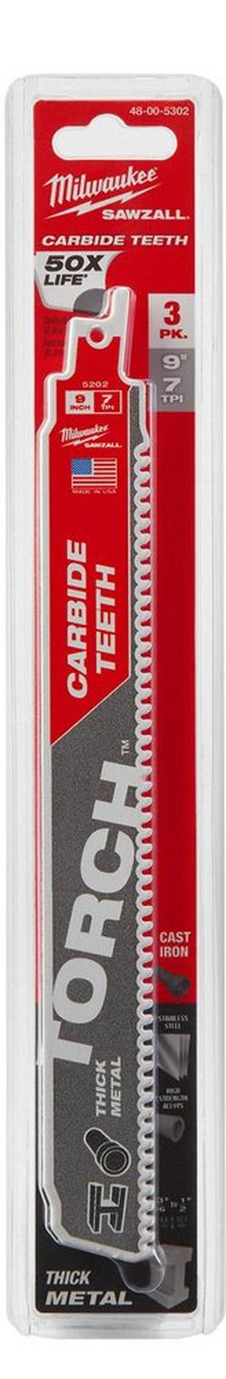 9 in. 8 TPI Sawzall Blade 3 Pack