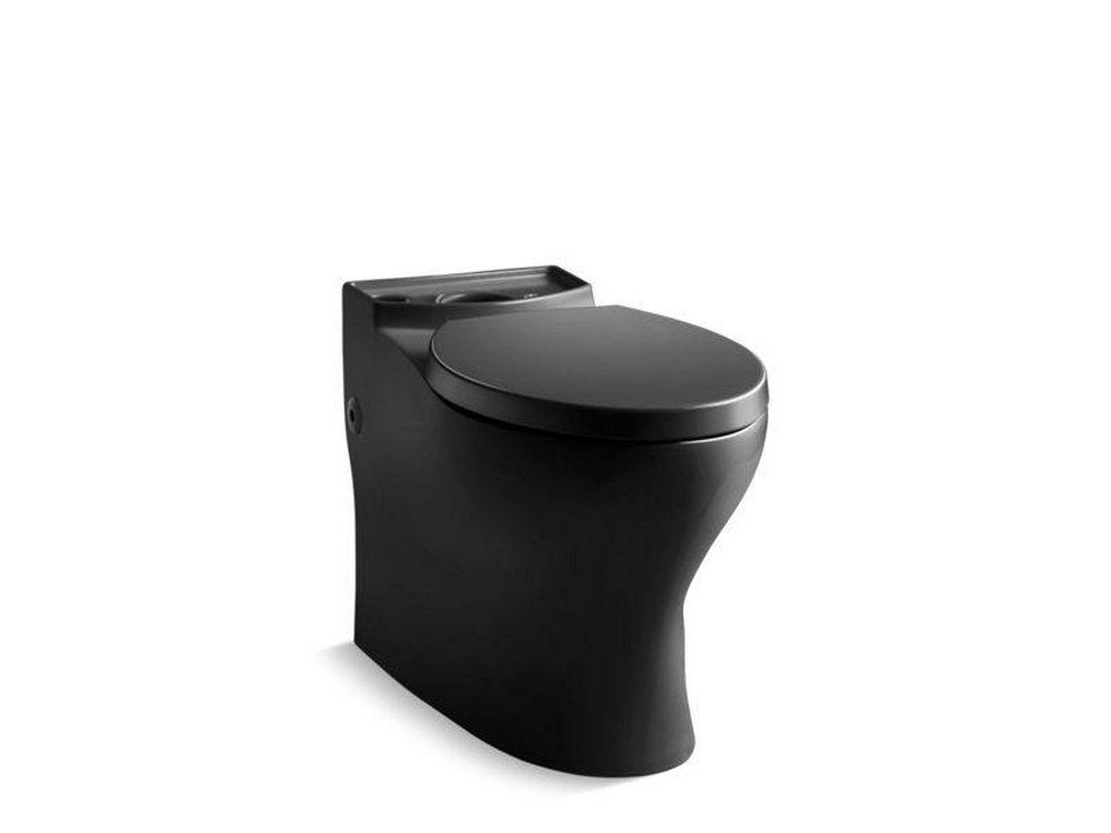 KOHLER Black Black Elongated Comfort Height Toilet Bowl 