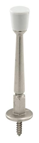 Satin Nickel 3 in. Die Cast Ridged Door Stop (Pack of 5) 