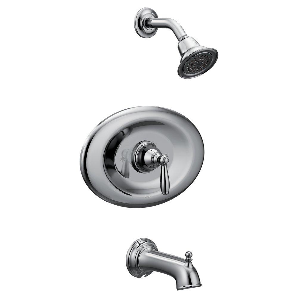 Moen Polished Chrome Single Handle Single Function Bathtub & Shower Faucet (Trim Only) 