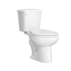 0.8 gpf Standard Height Round Two Piece Toilet in White with 12 in. Rough-In