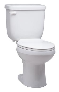 1.6 gpf Elongated Two Piece Toilet in White with 14 in. Rough-In with Left-Hand Trip Lever