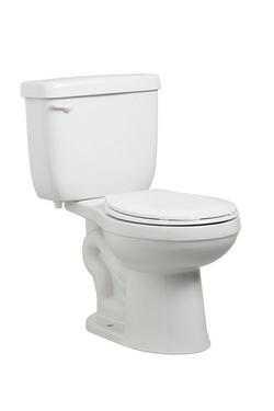 1.28 gpf Comfort Height Round Two Piece Toilet in White with 10 in. Rough-In