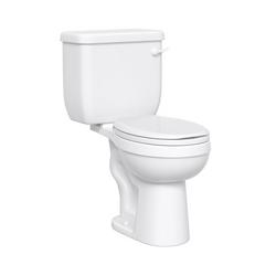 1.28 gpf Comfort Height Round Two Piece Toilet in White with 12 in. Rough-In
