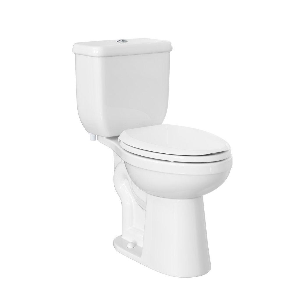 PROFLO&reg; White 1.6 gpf Elongated Closet Toilet with Push Button Tank 