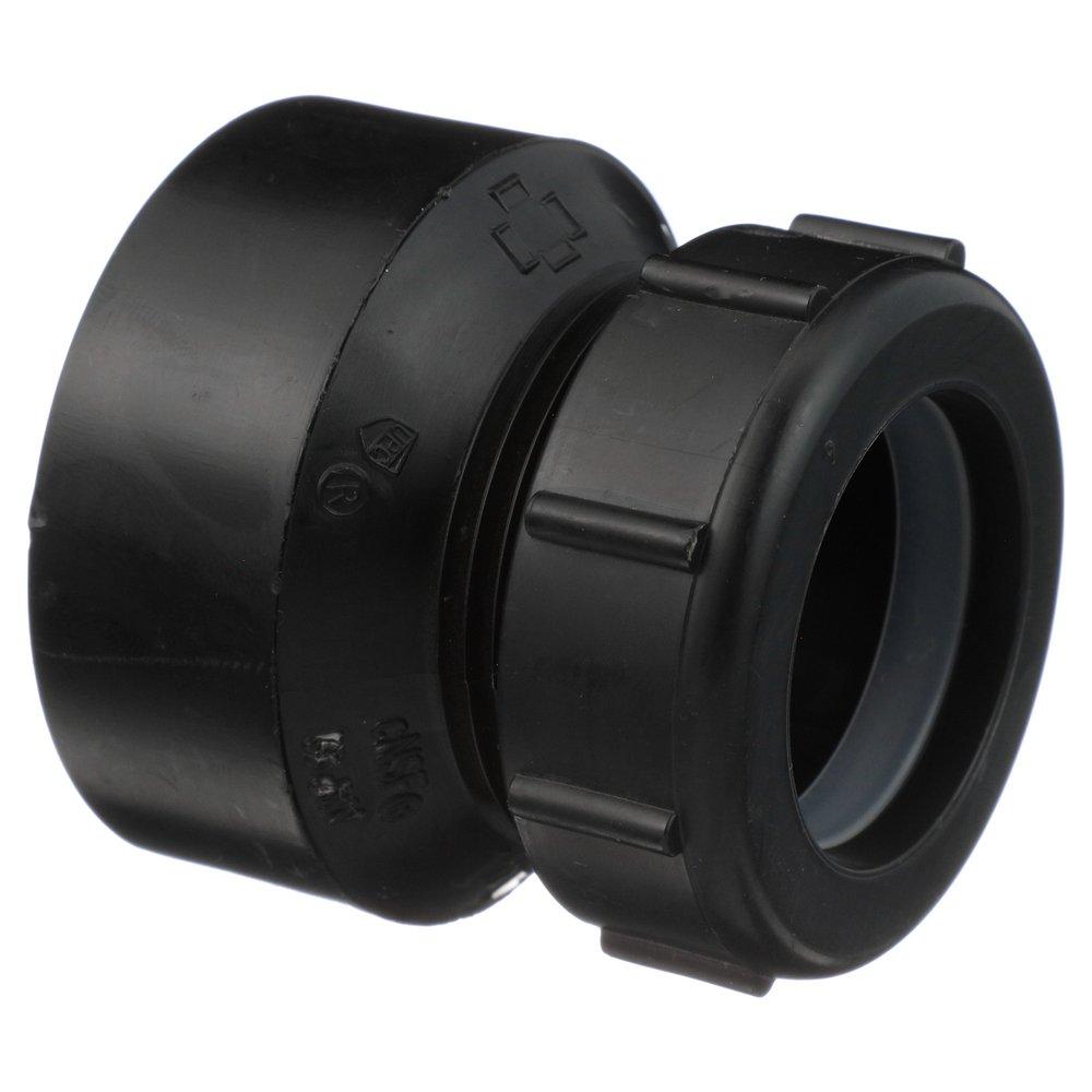 ABS DWV Slip Joint Female Trap Adapter with Washer & Plastic Nut 
