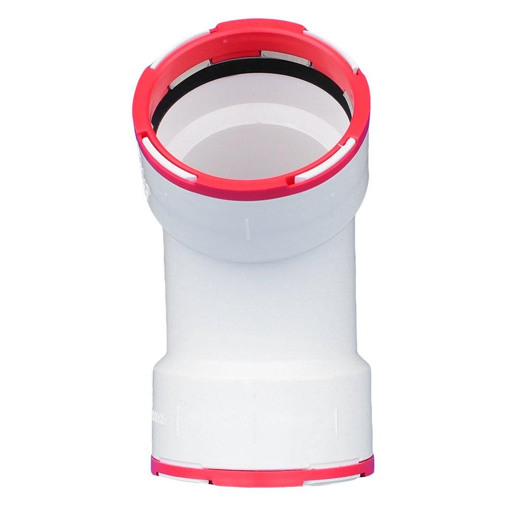 White Hub 45 Degree Schedule 40 DWV PVC Elbow 