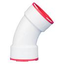 White Hub 45 Degree Schedule 40 DWV PVC Elbow 