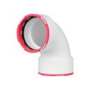 White Hub 90 Degree Schedule 40 DWV PVC Elbow 
