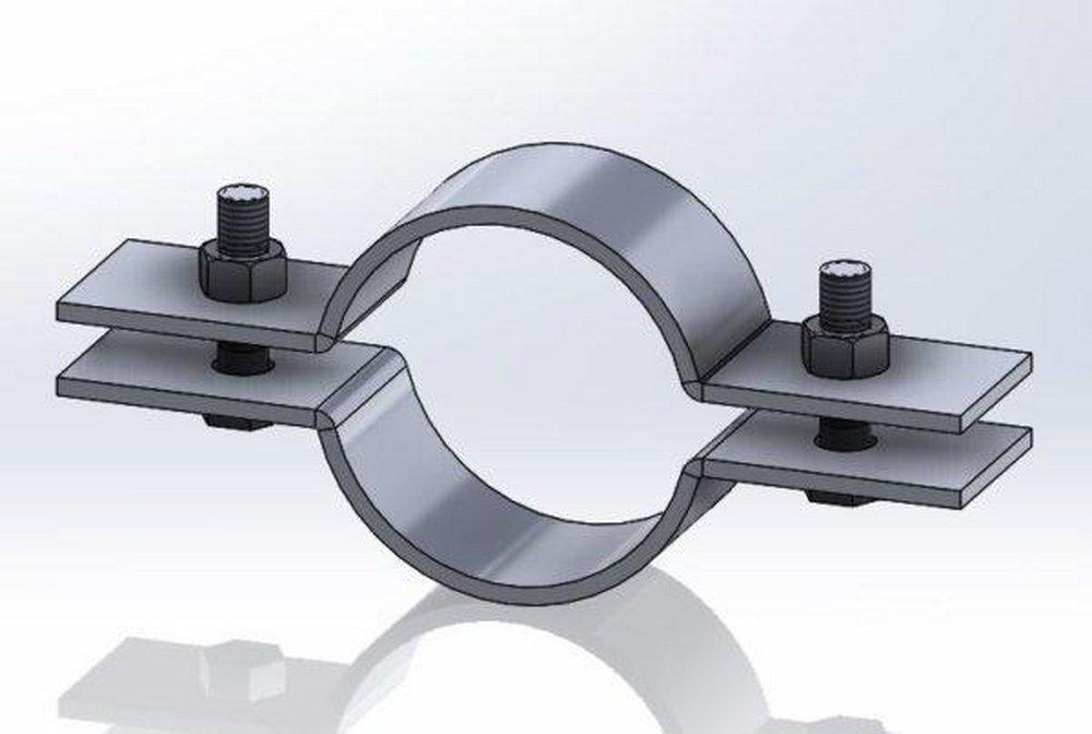 Empire Industries Black Carbon Steel Riser Clamp for Plastic Pipe 