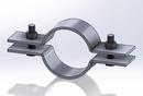Empire Industries Black Carbon Steel Riser Clamp for Plastic Pipe 