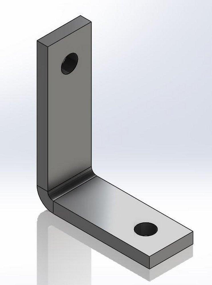 Empire Industries 4-13/16 in. Plain Carbon Steel Corner Bracket 