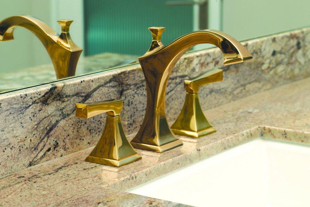 Newport Brass Satin Brass - PVD Two Handle Widespread Bathroom Sink Faucet 
