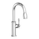 Newport Brass Polished Chrome Single Handle Pull Down Kitchen Faucet 
