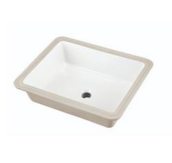 19-5/8 in. Undermount Rectangular Vitreous China Bathroom Sink in White